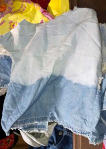 Denim Fringed Jacket