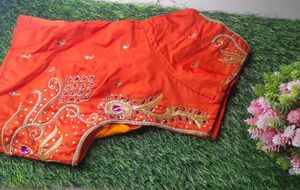 Aariwork Orange Blouse