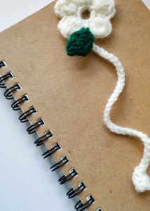 Crochet Bookmark and Flowers Pin