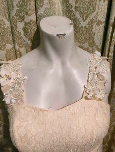 Elegant Cream Lace Party Dress