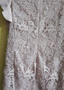 Lace Midi Dress with Ruffle Detail