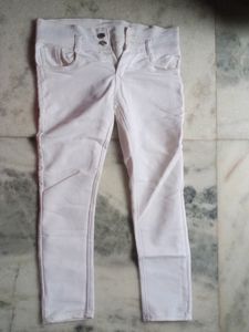White High Waist  Jeans Only Once Used