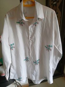 Floral White Shirt