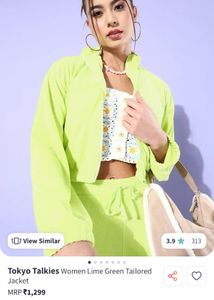 TOKYO TAKIES Lime Green Tailored Jacket