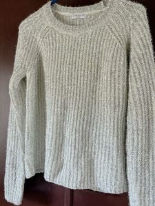 Silver Sparkle Crewneck Sweater