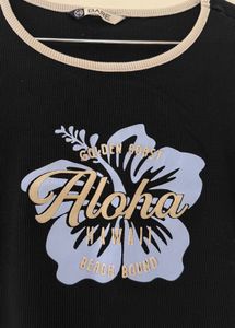 Black Aloha Graphic Tee
