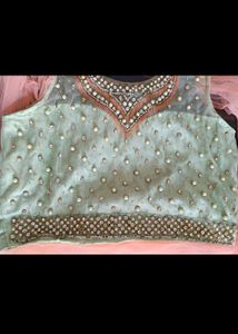 Crop Top With Frill Skirt And Long Sleeves