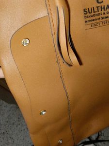 Sultan Tan Faux Tote Bag