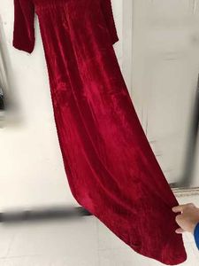 Elegant Velvet Maxi Dress with flaws