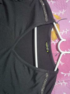 Dressberry Black Solid Regular Top