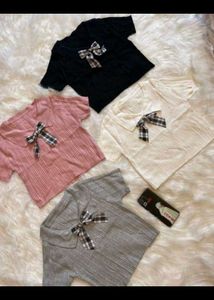 Cute Bow Detail Top