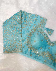 Embroidered Blue Blouse