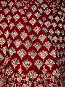 Elegant Maroon Velvet Lehenga Skirt