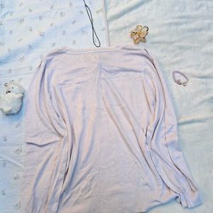 Pastel Tie-Neck Long Sleeve Top