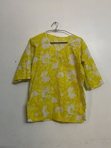 Yellow Floral Kurta
