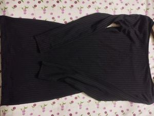Cute Ribbed Black SHEIN Dress