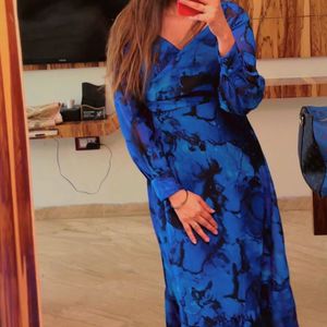 Blue Floral Maxi Dress