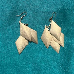 Geometric Gold Plated Metal Earring
