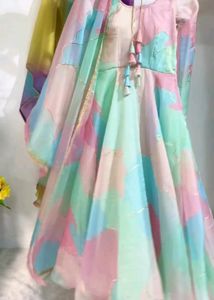 Dreamy Anarkali Gown & Dupatta For Women💙✨