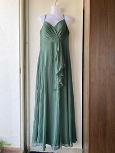 Elegant Green Azazie Maxi Dress(A10)