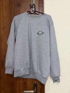 Gray Planet Embroidered Sweatshirt