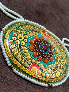 LONG PEARL SET WITH MEENAKARI WORK