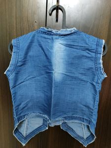 Denim Sleeveless Jacket