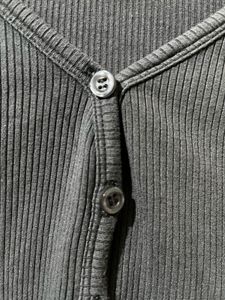 Gray Long Sleeve Crop Top