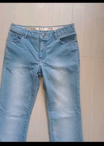 Beaded Jeans With Embroidery Work