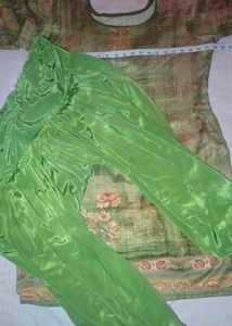 Green suite satin