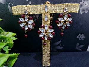 Kundan Choker Necklace With Earrings