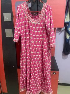 Pink Printed Kurta