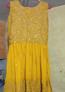 Mustard Sharara Suit Set