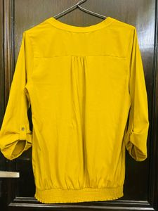 Mustard Top with 3/4 Sleeves
