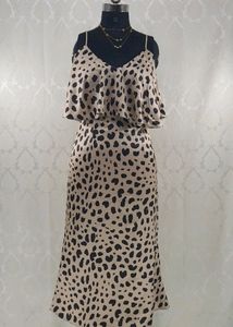 Korean Leopard Print Dress...