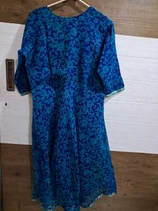 Georgette Kurta With Zari Border And Leggings