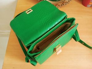 Celine Green Python Medium Classic Sling Bag