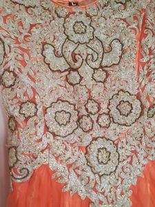 Barbie Gown With Embroidery