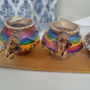 Decorative Matka 4 Pieces For Festive Decoration