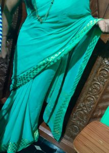 Distemper Color Saree With Blouse