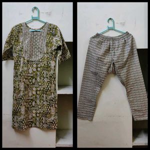 Kurti+ straight Pant