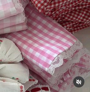Pink Gingham Tank Top