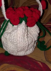 Crochet Rose Bouquet Handbag