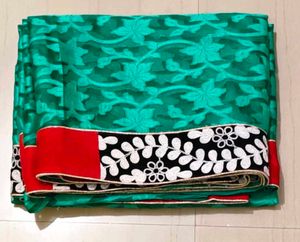 Elegant Green Floral Saree