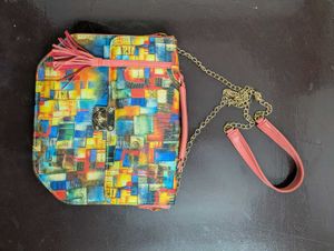 Colorful Patchwork Chain Bag