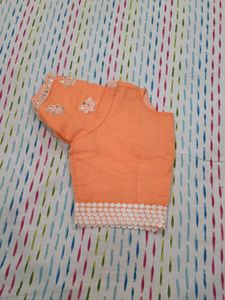 Peach Embroidered Blouse