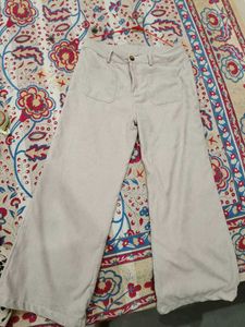 Beige Straight Pants