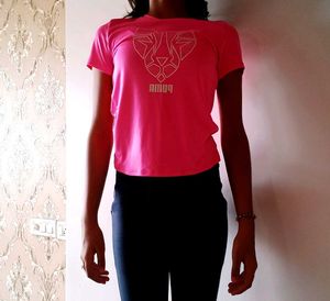 Pink PUMA sports top