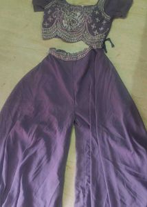 Indo western outfit with crop shrug