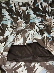 Patterned Brown V- neck Top